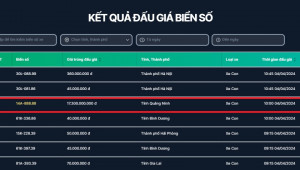 Đấu giá lại, biển số ngũ quý 14A-888.88 được chốt giá lên đến 17,3 tỷ đồng