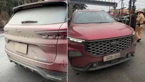 Tài xế Ford Territory cố ý để bùn đất che biển số bị phạt 23 triệu đồng, trừ 6 điểm GPLX