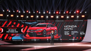 Honda Civic nhận Giải thưởng “Vô lăng Xe phổ thông 2022” tại lễ trao giải Car Choice Awards.