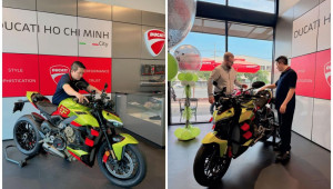 Chồng ca sĩ Đoàn Di Băng chi tiền tỷ tậu siêu mô tô Ducati Streetfighter V4 Lamborghini