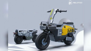 Chiêm ngưỡng xe máy điện mini có khả năng gấp gọn và sạc ngược lại cho điện thoại