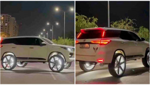 Cận cảnh xe Toyota Fortuner độ mâm 26 inch cực dị