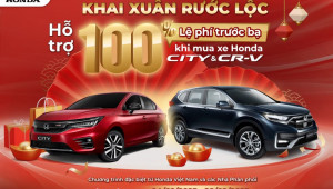 Honda Việt Nam ưu đãi 100% lệ phí trước bạ khi mua Honda CR-V và Honda City