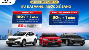 Honda triển khai ưu đãi lệ phí trước bạ cho CR-V, Civic và Accord trong tháng 7