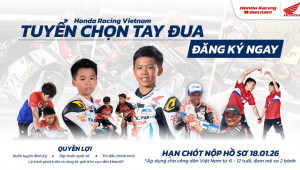 Honda Racing Vietnam khởi động hành trình “Tìm kiếm tài năng đua xe nhí 2026”