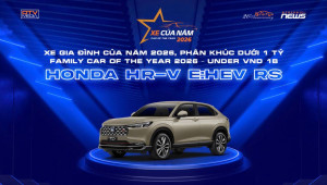 Honda Việt Nam thắng lớn với cú hat-trick tại “Xe của năm 2026”: Riêng Honda HR-V e:HEV RS ẵm 2 giải